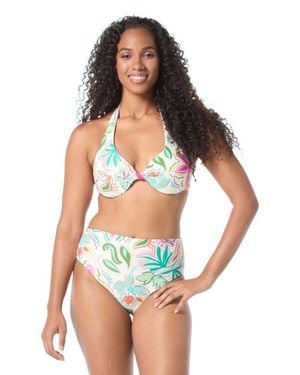 Coco Reef Verso Bra Sized Twist Reversible Bikini Swim Top - Blue