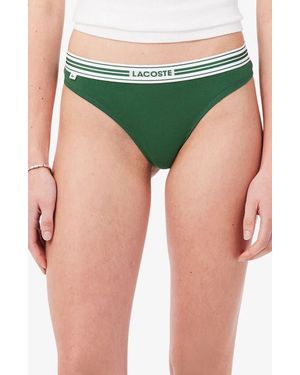 Lacoste Stretch Cotton Jersey Thong - Green