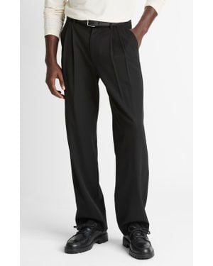 Vince Pleated Wool Dress Pants - Black