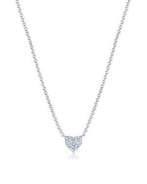 Kwiat Diamond Heart Pendant Necklace - Blue