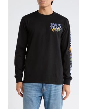 Saint Studio X Luke Rockhold Timing Long Sleeve Graphic T-Shirt - Black