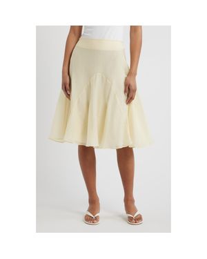TOPSHOP Godet Skirt - Natural