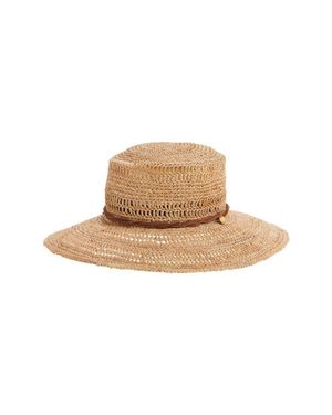 Rag & Bone Raffia Straw Boater Hat - Natural