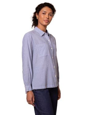 Celtic & Co. Side Split Striped Shirt - Purple