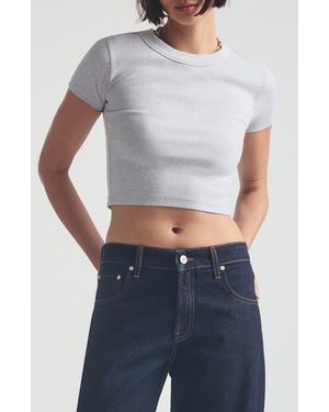 Brooklyn Industries Crop Rib T-Shirt - Gray