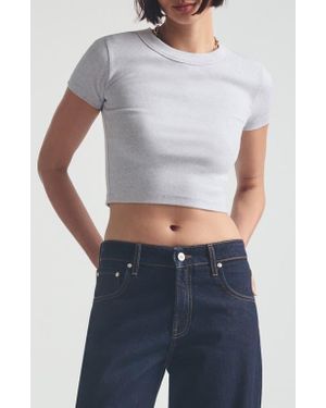 Brooklyn Industries Crop Rib T-Shirt - Gray