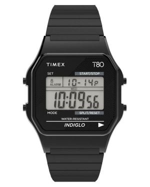 Timex T80 Digital Bracelet Watch, 34Mm - Black