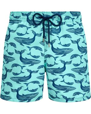 Vilebrequin Swim Shorts Whales - Blue