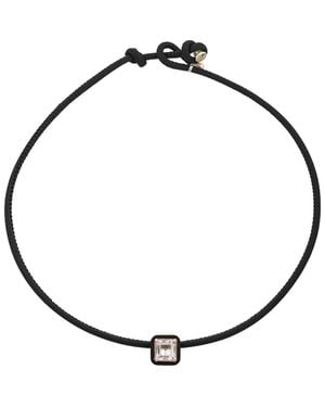 Bea Bongiasca Square Crystal Pendant Pop Choker Necklace - Metallic
