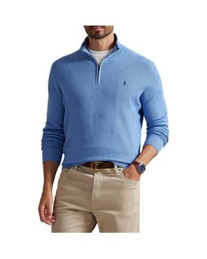 Polo Ralph Lauren Pima Cotton 1/2-Zip Sweater - Blue