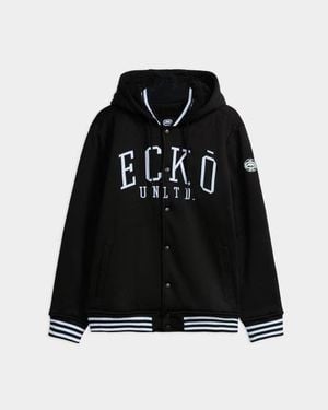 Ecko' Unltd State Faux Shearling Varsity Jacket - Black