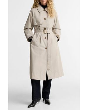 Barbour Antonella Showerproof Belted Coat - Natural