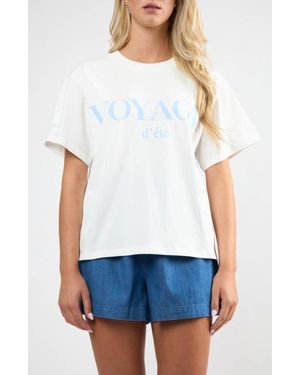 Viens Avec Moi Le Voyage Tee - White