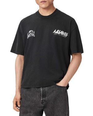 AllSaints Chromium Graphic T-Shirt - Black