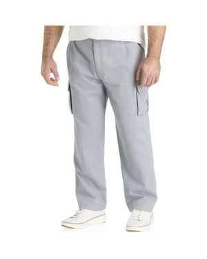 True Nation by DXL Big & Tall Broken-In Relaxed Fit Cargo Pants - Gray