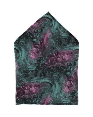 Trafalgar The Arcane Storm Silk Novelty 12X12 Pocket Square - Green