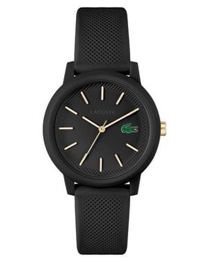 Lacoste 12.12 Silicone Strap Watch, 42Mm - Black