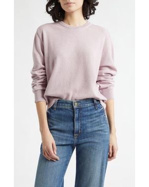 Johnstons of Elgin Lunan Cashmere Crewneck Sweater - Blue