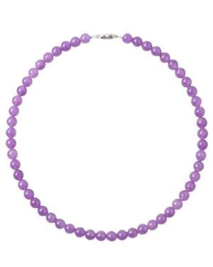 seree Lilac Jade Beaded Necklace - White