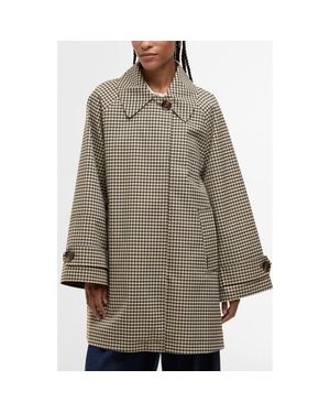Barbour Kennedy Water Resistant Houndstooth Check Jacket - Brown