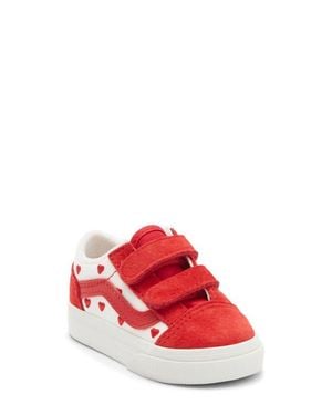 Vans Kids' Old Skool V Sneaker - Red