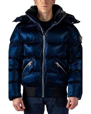 Woodpecker Woody Bomber Quilted Coat - Blue