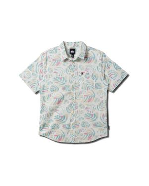 Quiksilver Shades Classic Short Sleeve Button-Up Shirt - Gray