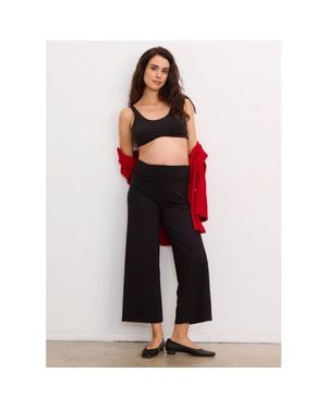 Hatch Collection The Bodyflex Crop Perfect Pant - Red