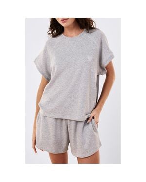 Papinelle Most Wanted Crewneck Short Sleeve Top - Gray