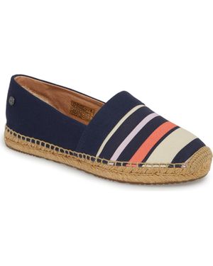 UGG Reneda Stripe Espadrille Flat - Blue