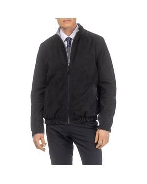 Gorski Genuine Nubuck Jacket Reversible To Cashmere & Wool Crafted From Loro Piana - Black