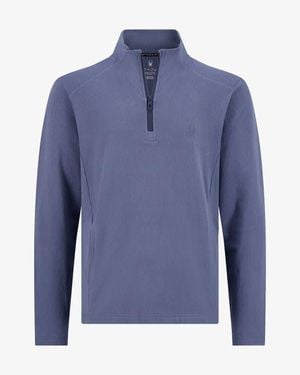 Spyder Corduroy Quarter Zip - Blue