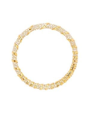 Lanvin Rhinestone Melodie Choker Necklace - Metallic