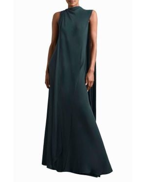 Reiss Greta Drape Gown - Blue