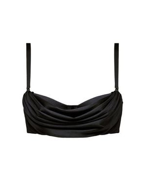 CUUP The Balconette Draped Satin - Black