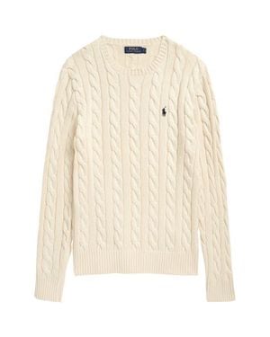 Polo Ralph Lauren Cable Knit Cotton Crewneck Sweater - Natural