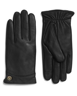 Rag & Bone Joni Cashmere Lined Leather Gloves - Black