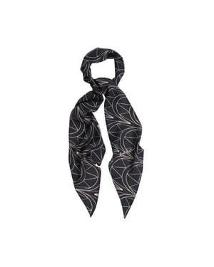 Lost Pattern Chrysler Silk Crepe Neck Scarf - Black