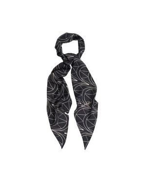 Lost Pattern Chrysler Silk Crepe Neck Scarf - Black