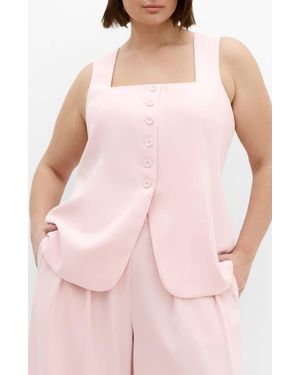 City Chic Abbie Vest - Pink