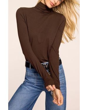 Ramy Brook Thea Turtleneck Top - Brown