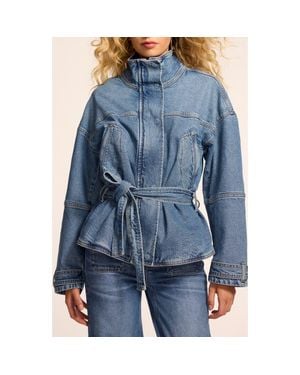 Ramy Brook Robin Belted Denim Jacket - Blue