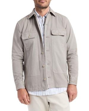 Robert Graham Guston Woven Cotton Shirt Jacket - Gray