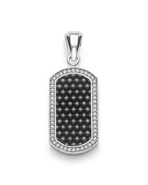 Lagos Anthem Diamond Ceramic Id Tag - White