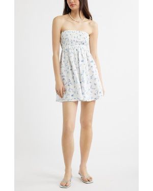 BP. Cutout Strapless Minidress - White