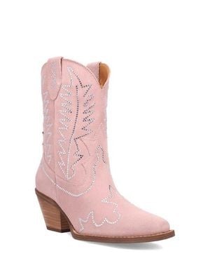 Dingo Tiny Pony Rhinestone Western Boot - Pink