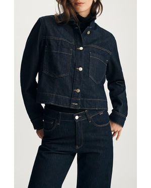 Mavi Tanya Crop Stretch Denim Jacket - Blue