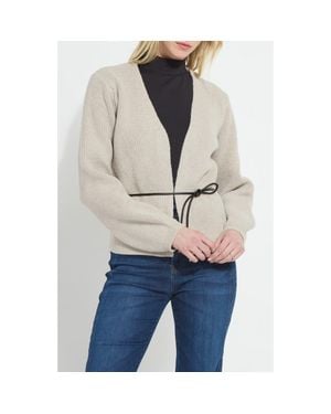 Lyssé Ravenna Peplum Cardigan - Gray