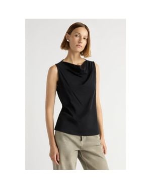 MODERN CITIZEN Carissa Cowl-Neck Tank - Black