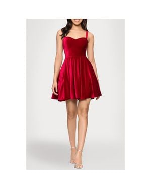 Blondie Nites Velvet Minidress - Red